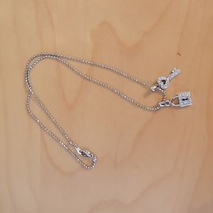 Lock and Key silver necklace